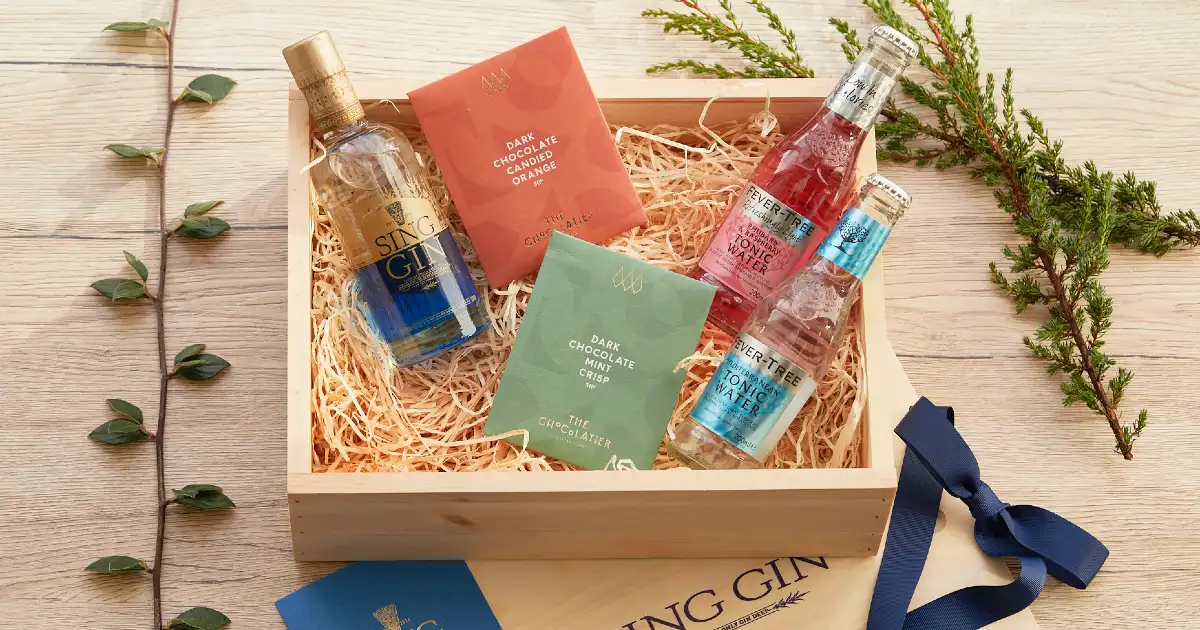 Sing Gin Love Gin and Chocolates Hamper Gift Box