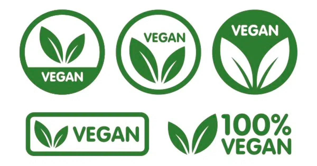 Vegan icons and symbols